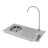 Cup Washer Glass Cleaning Rinser With Faucet