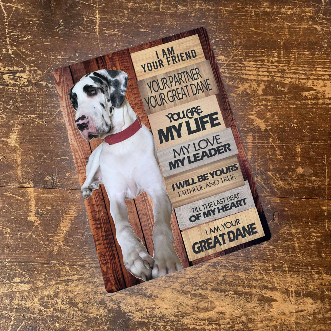 Great Dane, I Am Yours Metal Wall Décor