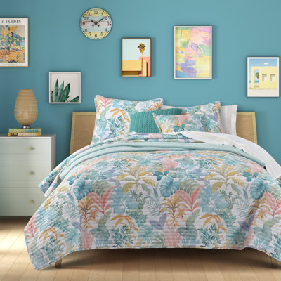 Breezes 3Pc. Quilt Set Aqua