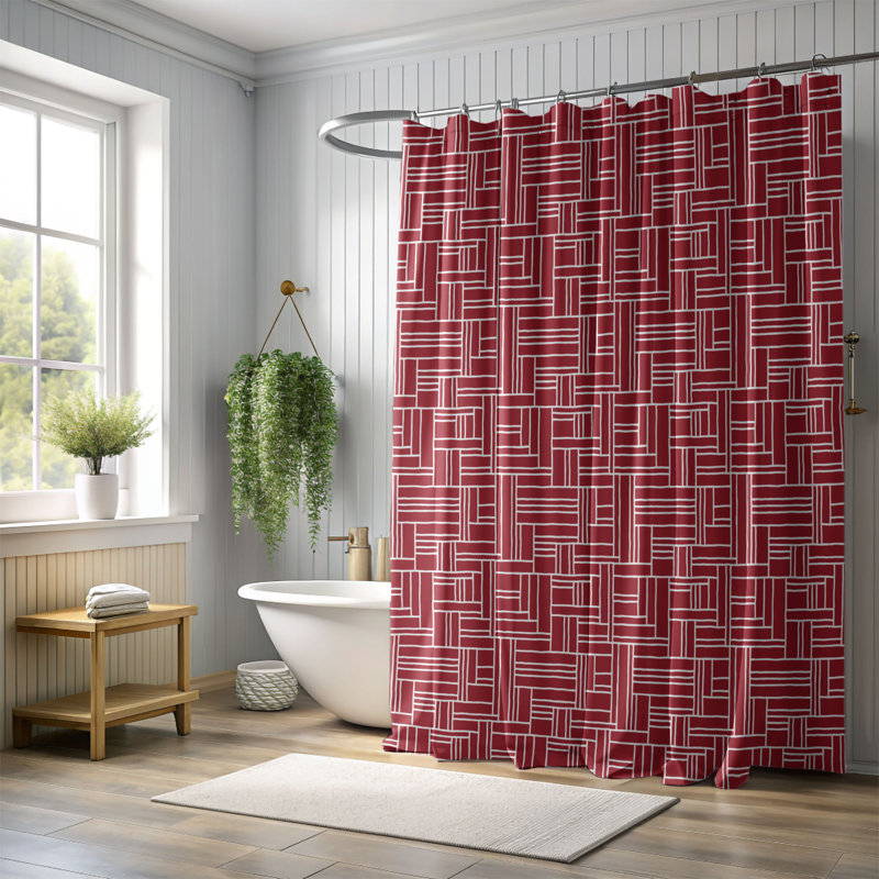 Simple Design - Rideau de douche Premium_0143, H 74 po x l 71 po