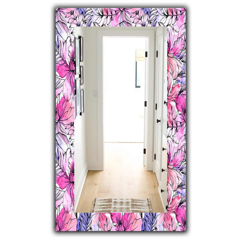 Miroir mural 22 fleurs, H 39,4 po x l 29,5 po