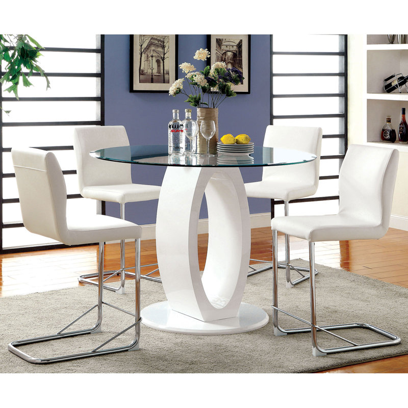 Tabouret de comptoir 24,25 po Amoros, Blanc