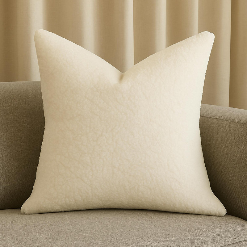 Sherpa Throw Pillow – Plush, Full & Stylish Support for Sofas & Beds