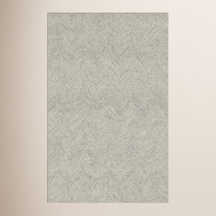 Tapis gris et beige en laine touffetée à la main Wheaton