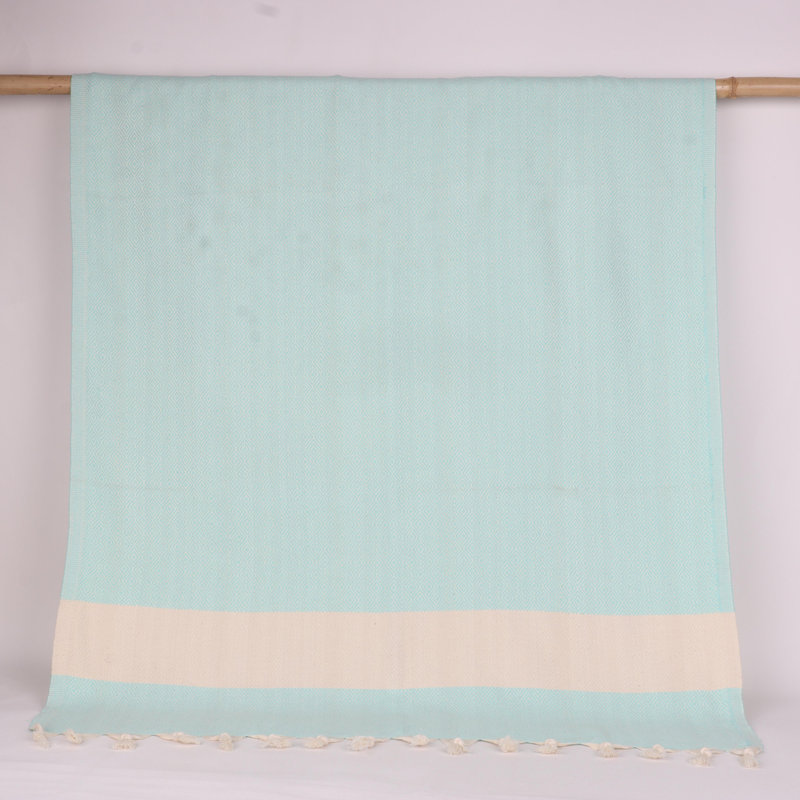Diamond Pattern Turkish Cotton Towels – Peshtemal & Peshkir, Quick Dry & Soft, Mint, Hand Towel - 1 Pack