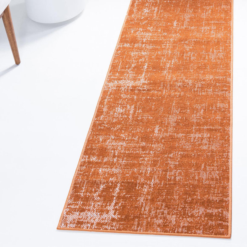 Tapis décoratif, Tapis de couloir 2 pi 7 po x 10 pi, Orange