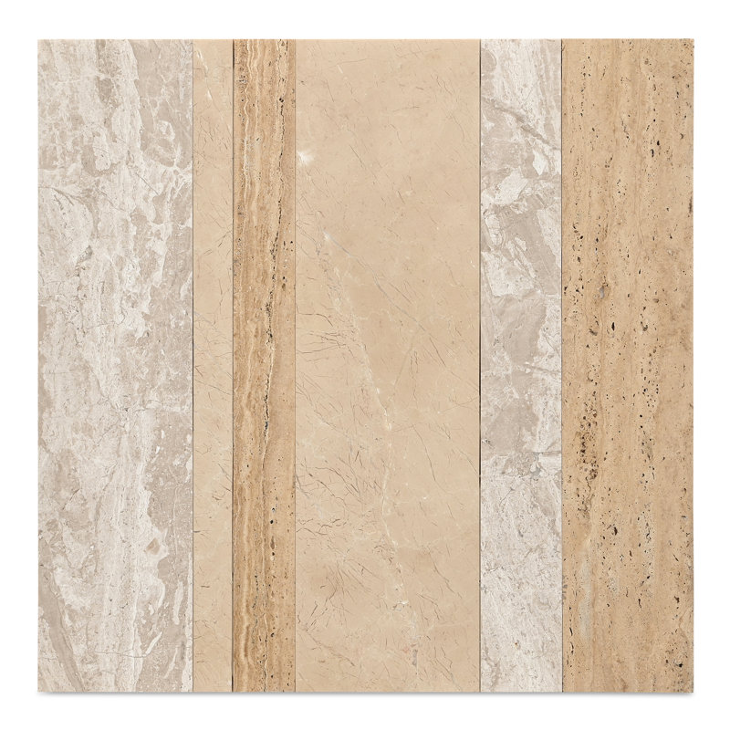 Kelly Marble Accent Table, MIXED MARBLE