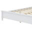 Structure de lit plateforme, lit plateforme de style rétro avec support en lattes de bois-1387452021-1387452016