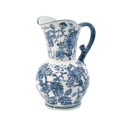 Pot à lait en porcelaine bleue et blanche, 24 x 16,5 x 31 cm