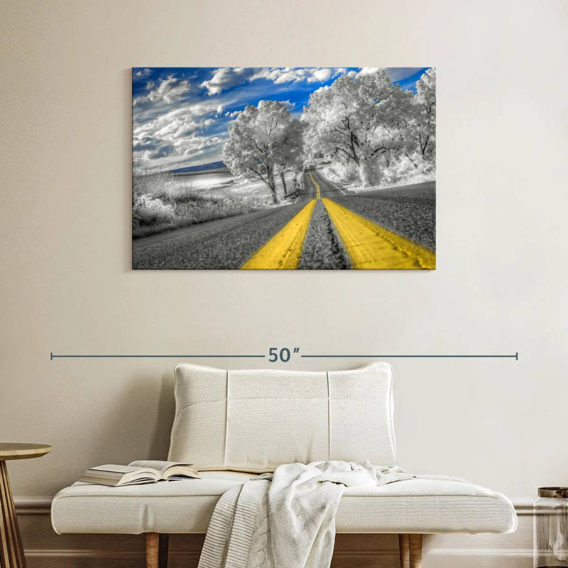 Mehar Winter Road Lines, 26" H x 39" W