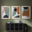 «Abstract of Shapes I» - Impression sur mesure encadrée de qualité supérieure - 3 pièces-458365390-458365384