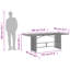 Battistini Rectangular Solid Wood Outdoor Dining Table - 190 cm W 80 cm D-961400893
