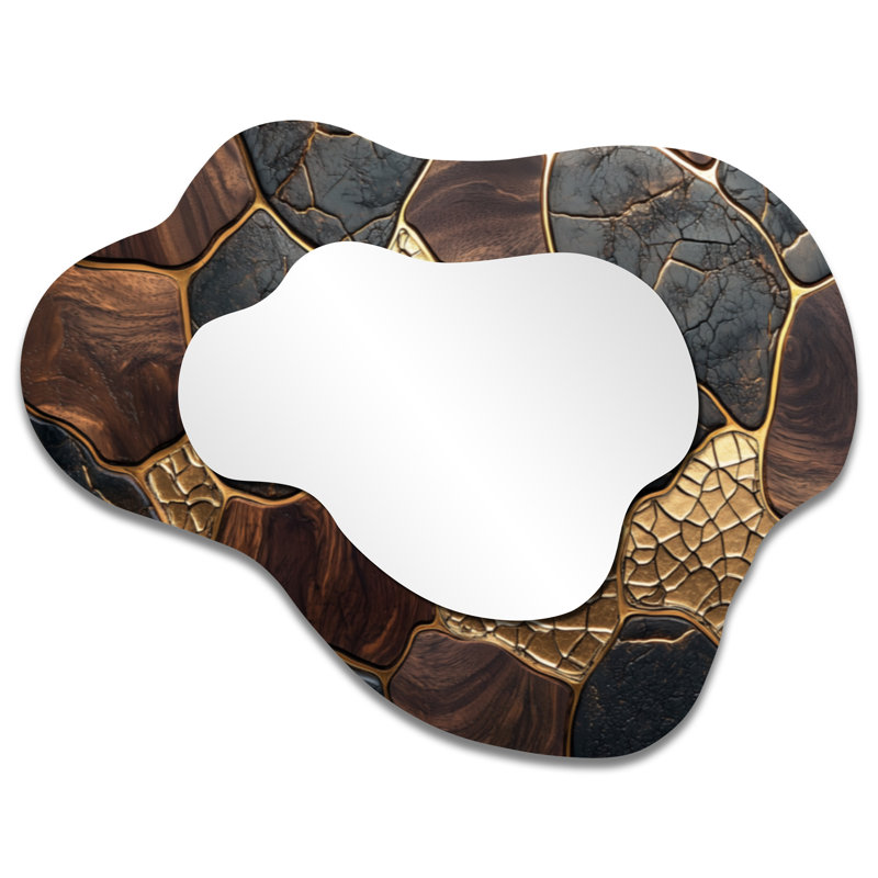 Miroir de salle de bain doux neutre neutre couleur terre équilibre marbre I - marbre, miroir de coiffeuse moderne, imprimé sur métal