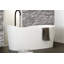 Wave 57.63" x 26.25" x 24.81" Freestanding Solid Surface Soaker Tub-406015865-406015864
