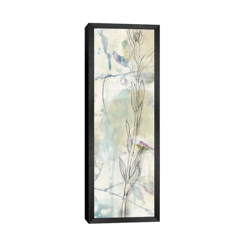 Contour Stem II by Jennifer Goldberger - Floater Frame Panoramic Gallery-Wrapped Canvas Giclée on Canvas, Black Framed
