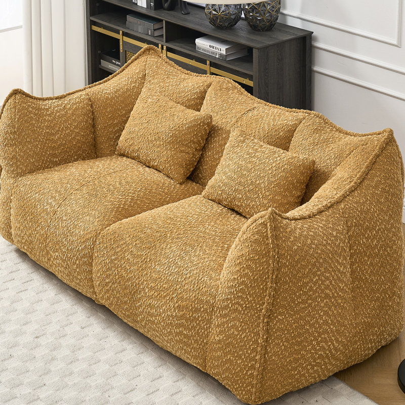 Grande chaise rembourrée de mousse, idéale pour un espace de vie confortable et relaxant jaune avec noyau en mousse à haute résilience, expérience luxueuse