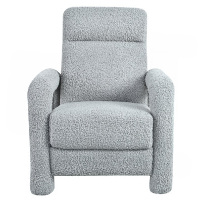 31.25" Push Back Recliner Armchair Upholstered Recliner Chair Single Sofa With Adjustable Backrest For Living Room