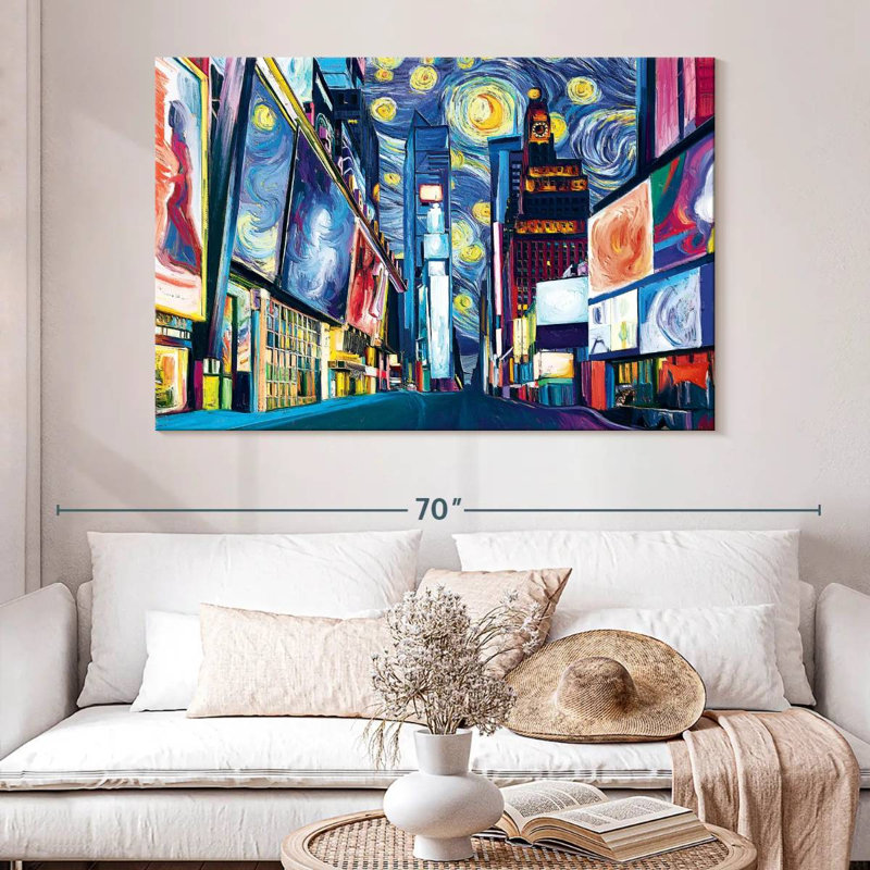 Lilie Time Square Starry Night, H 34 po x l 51 po