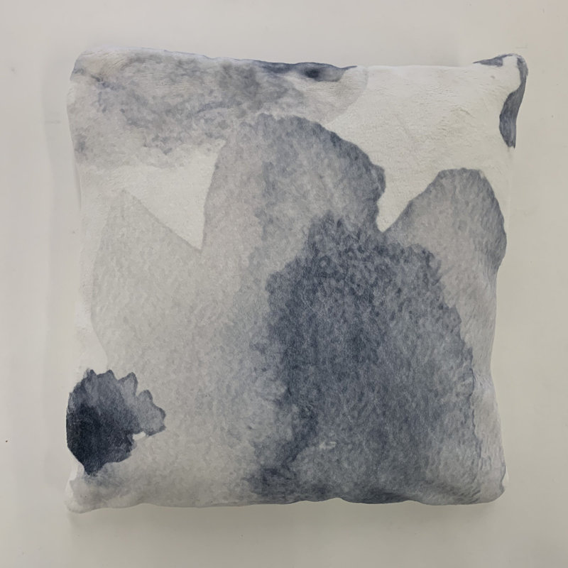 Floral Faux Fur Throw Pillow