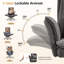 Fauteuil de bureau grand et grand, accoudoirs rabattables pour animaux de compagnie et assis en tailleur, fauteuil de jeu ergonomique pour ordinateur avec coussin lombaire-1867287279