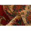 Tapis décoratif en laine rouge/beige en laine de conception unique 4 pi x 5 pi 10 po noué à la main new age finest