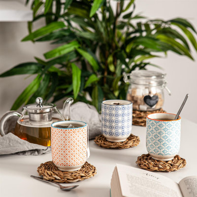 Nicola Spring - Hand-Printed Tumblers - 280ml - Blue