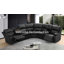 Ensemble modulaire de fauteuil inclinable en cuir semi-PU noir