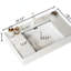 Meuble-lavabo de salle de bain avec lavabo vasque, lavabo intégré mural rectangulaire en acrylique blanc flottant sans robinet, tablette rayée, meuble-lavabo-343486145