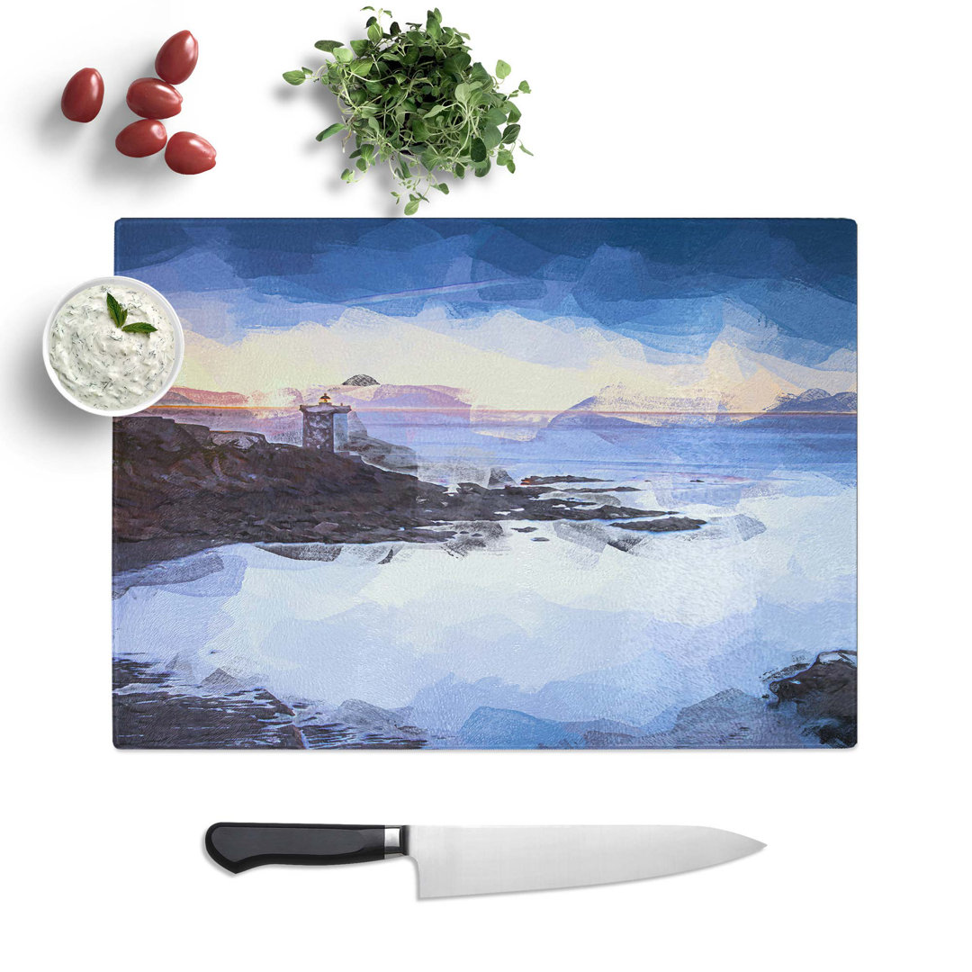 Glass Lighthouse in France in Abstract Chopping Board