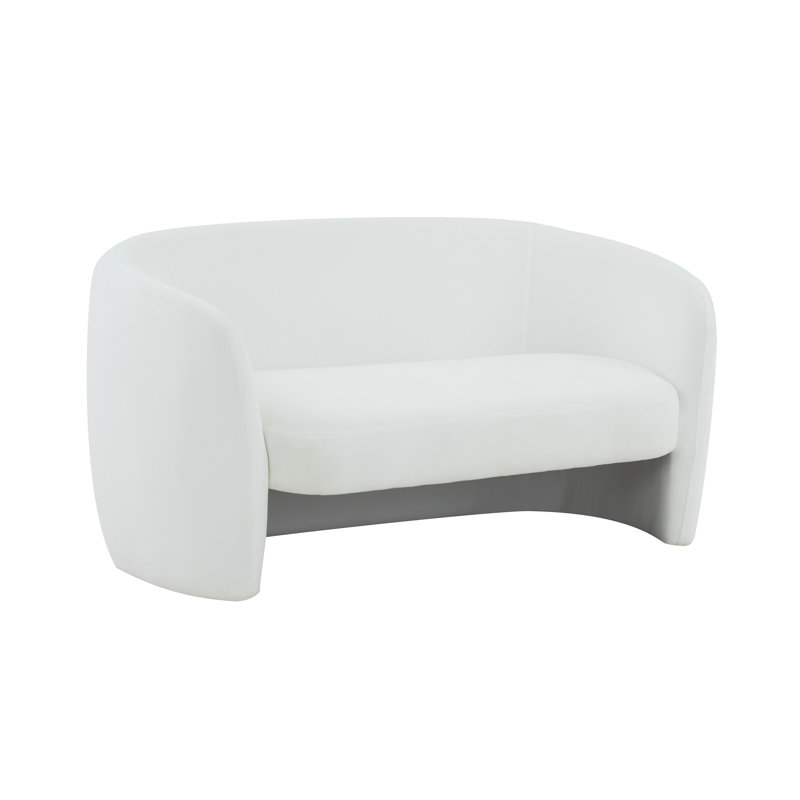Roland Upholstered 60.6'' Loveseat, White Linen