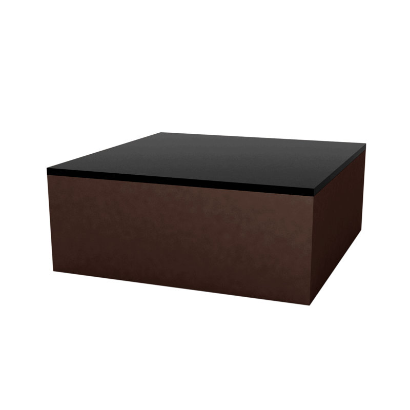 Jut Plastic Coffee Table, Bronze, 31.5" W x 31.5" L x 12.5" H