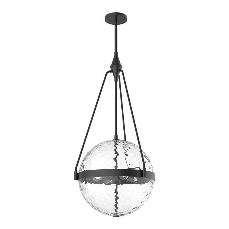 Lustre sphérique à 4 lumières Harmony, Noir mat, Transparent