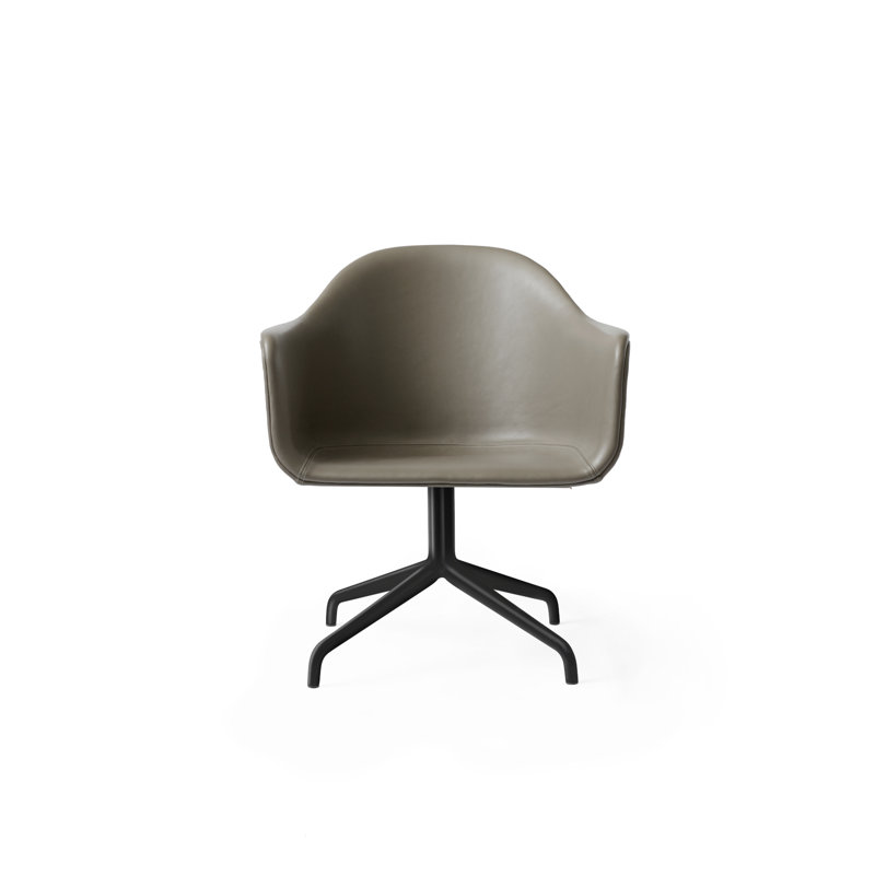 Harbour Task Chair, Dakar 0311 Antilop Genuine Leather, Black Steel