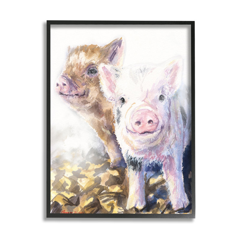 Zackary Animals, 30" H x 24" W x 1.5" D, Midnight Black Framed Giclee