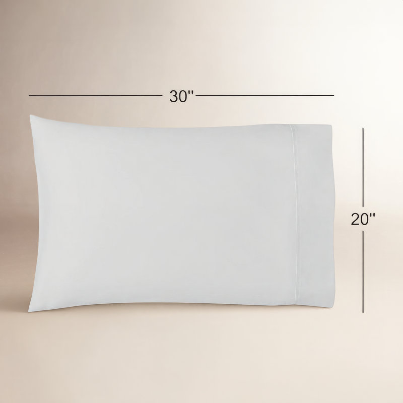 Danfield Cotton Sateen Pillowcase Set, Standard, Sage