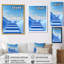Blue Zen Stairs Landscape - Art abstrait paysage mural-1837258277-1837258269