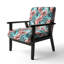 Fauteuil d'appoint rembourré Exotic Camouflage Caprice