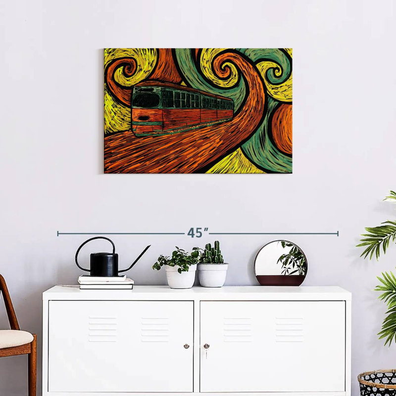 Abstract Tram Journey, 20" H x 30" W