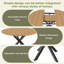 Table de salle à manger extensible ronde pour 2 à 6 personnes, table extensible de 43 à 58 pouces avec base en acier au carbone, mobilier de salle à manger moderne peu encombrant