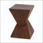 Table d'appoint TESS Modern - forme de sablier torsadé, brun foncé, sans assemblage-129458319