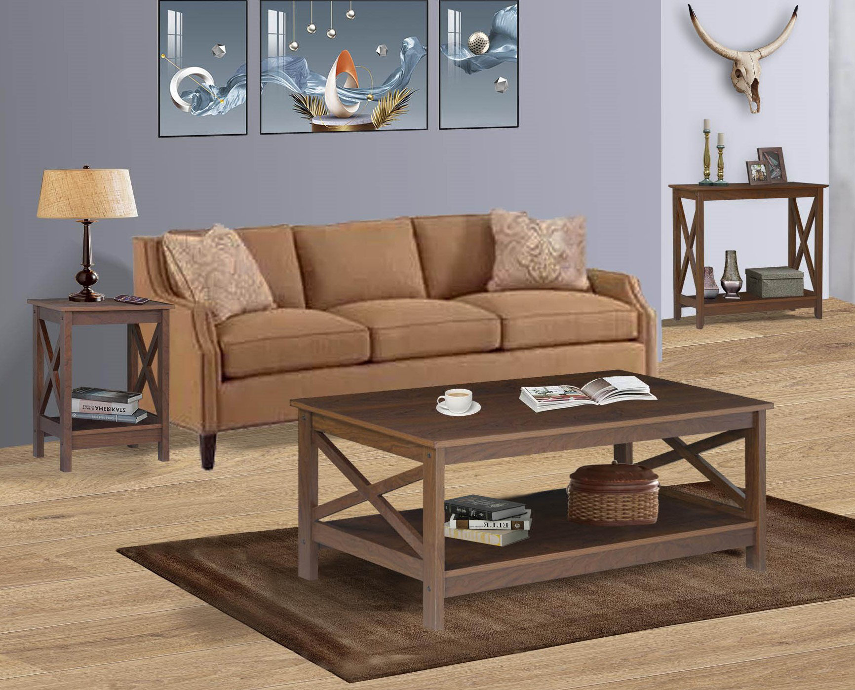 Laurel Foundry Modern Farmhouse® Hesperia 4 Pieces of Living Room Table Set & Reviews | Wayfair