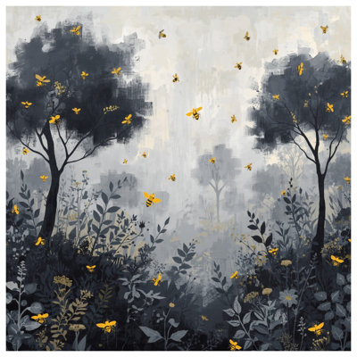 Gray Trees With Bees Blankets