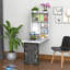 Bureau mural pliable mural avec tableau noir, bureau flottant convertible pliable avec tablettes, blanc