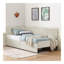Structure de lit simple tapissier avec 2 tiroirs de rangement, canapé-lit réglable en velours, beige