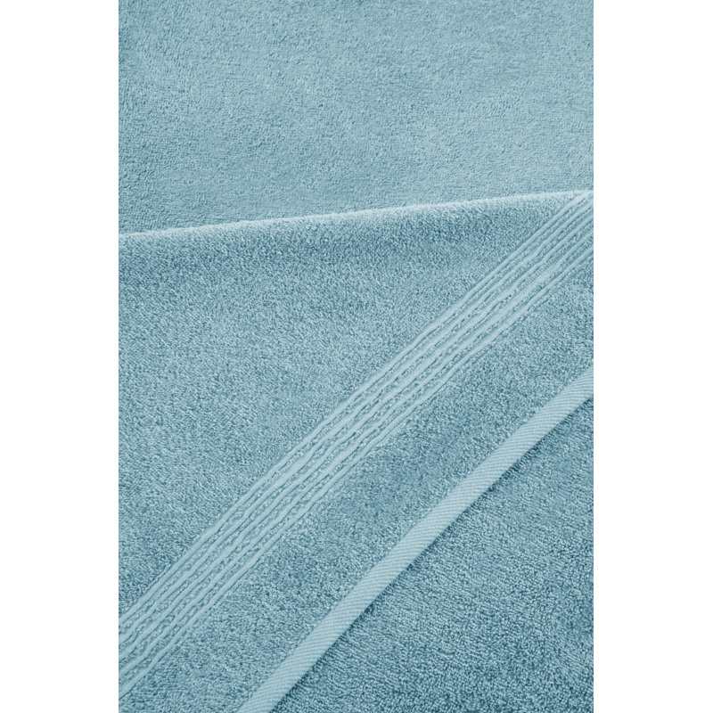 Ozdilek 2-Piece Bath Towels, 27x54 100% Turkish Cotton, Luxury Quick Dry, Extra Large, Fade-Resistant, Eco-Friendly, Spa Towel, Comfortable (Milky Blue)