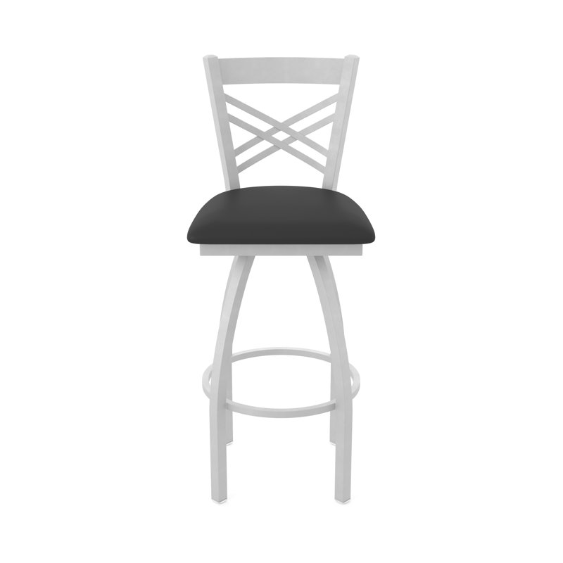 XL 820 Catalina Stool, Anodized Nickel, Fabric-Graph Coal, Bar Stool (36” Seat Height)