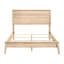 Grand lit classique de style classique Mid-Century, chêne naturel pour lit de chambre gracieux avec chêne, fusion et styles magnifiquement