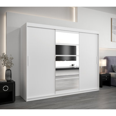 Attif 3 Door Manufactured Wood Wardrobe