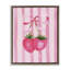 Cadre flottant Coquette Fraises sur rayures, design par Nina Jacobs-792022709-792022704