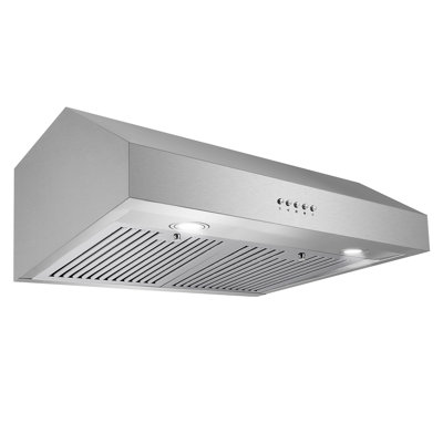 Cosmo 30 in. Haven Collection Ducted Under Cabinet Range Hood, LED Lights, Button Control, Permanent Filters, Stainless Steel